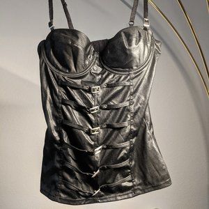 Goth Black Corset Top Size S/M A/B